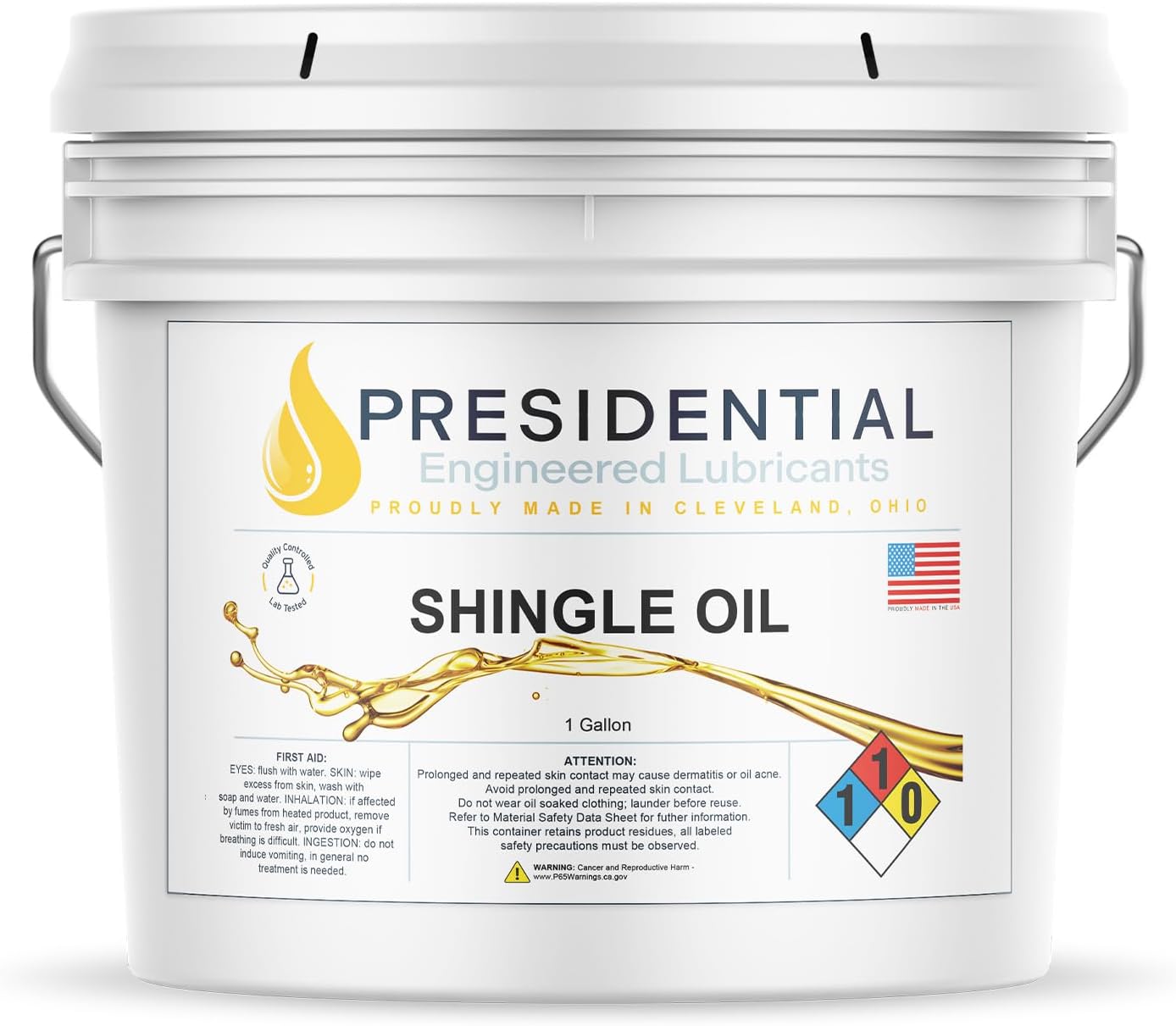 Presidential Shingle Oil - Indoor & Outdoor Oil for Protection of Wood Surfaces - Reduces Weathering - Low Odor - Enhances Natural Appearance - Made in USA (1 Gallon)