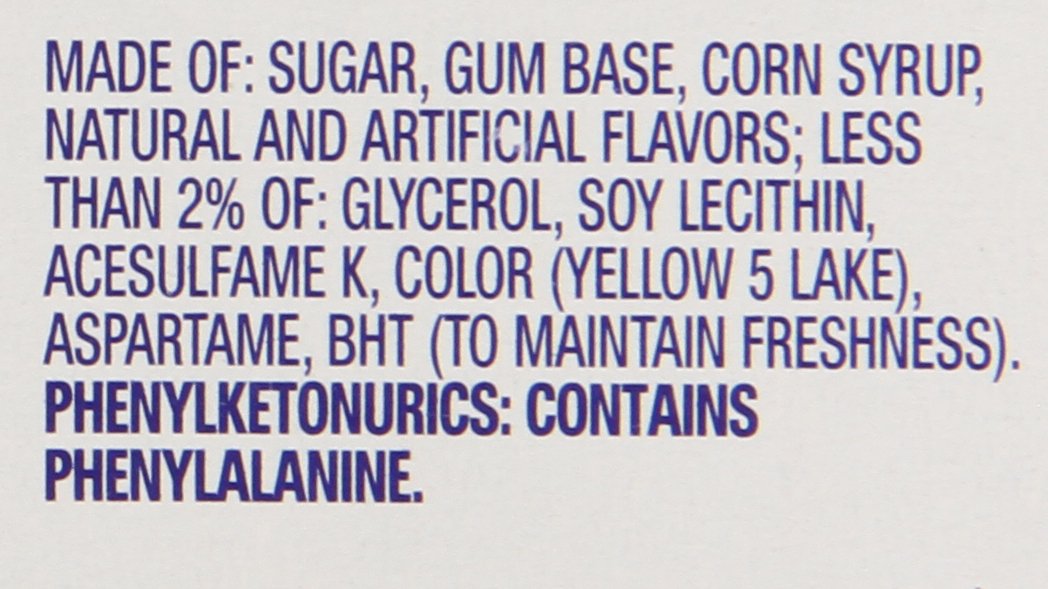 Juicy Fruit Gum Original Bubble Chewing Gum, 5 Count (Pack of 36)