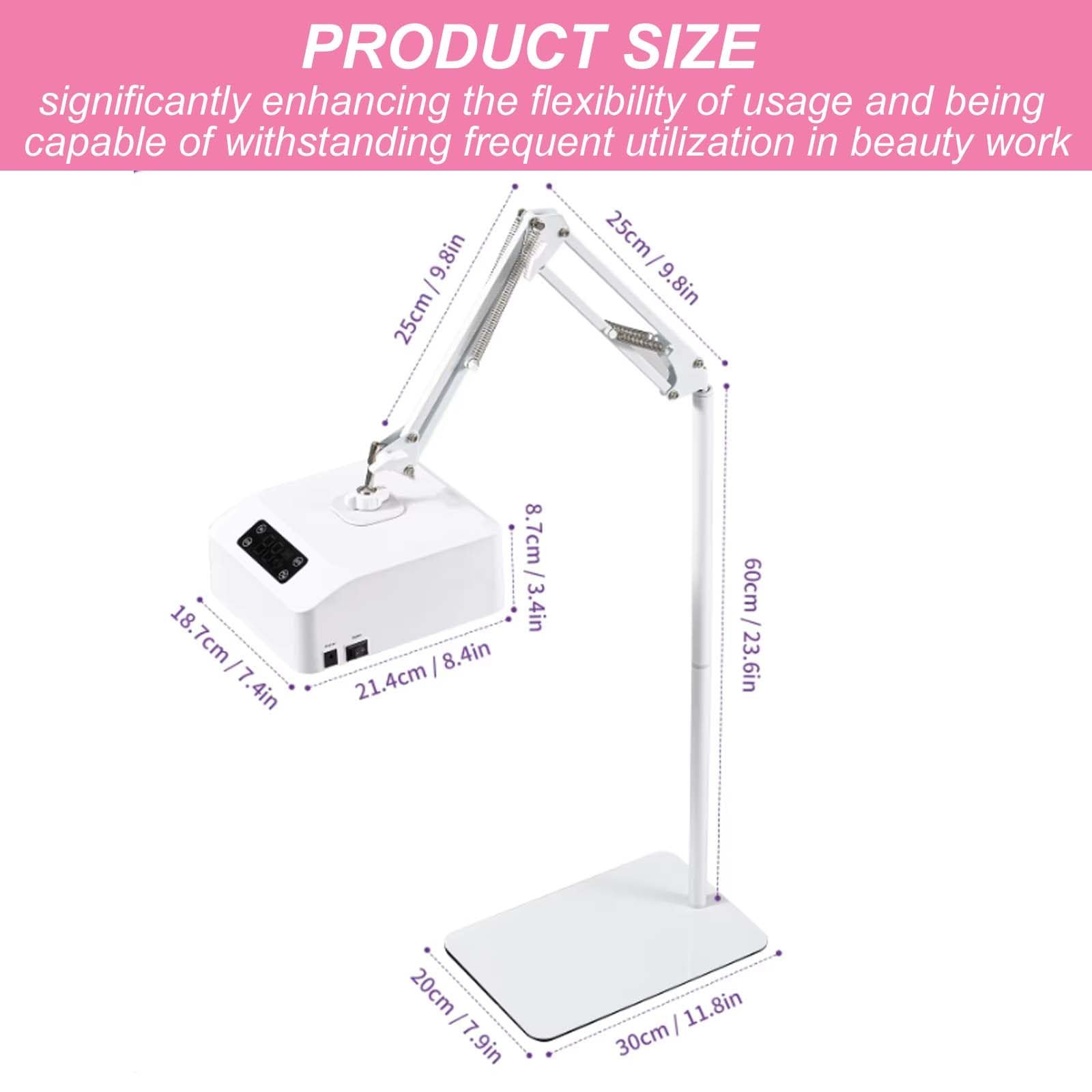 Lampa do utwardzania lakieru hybrydowego do paznokci 35W, 39 diod LED, z regulowanym o 360° stojakiem podłogowym, suszarka do paznokci LED z inteligentnym czujnikiem