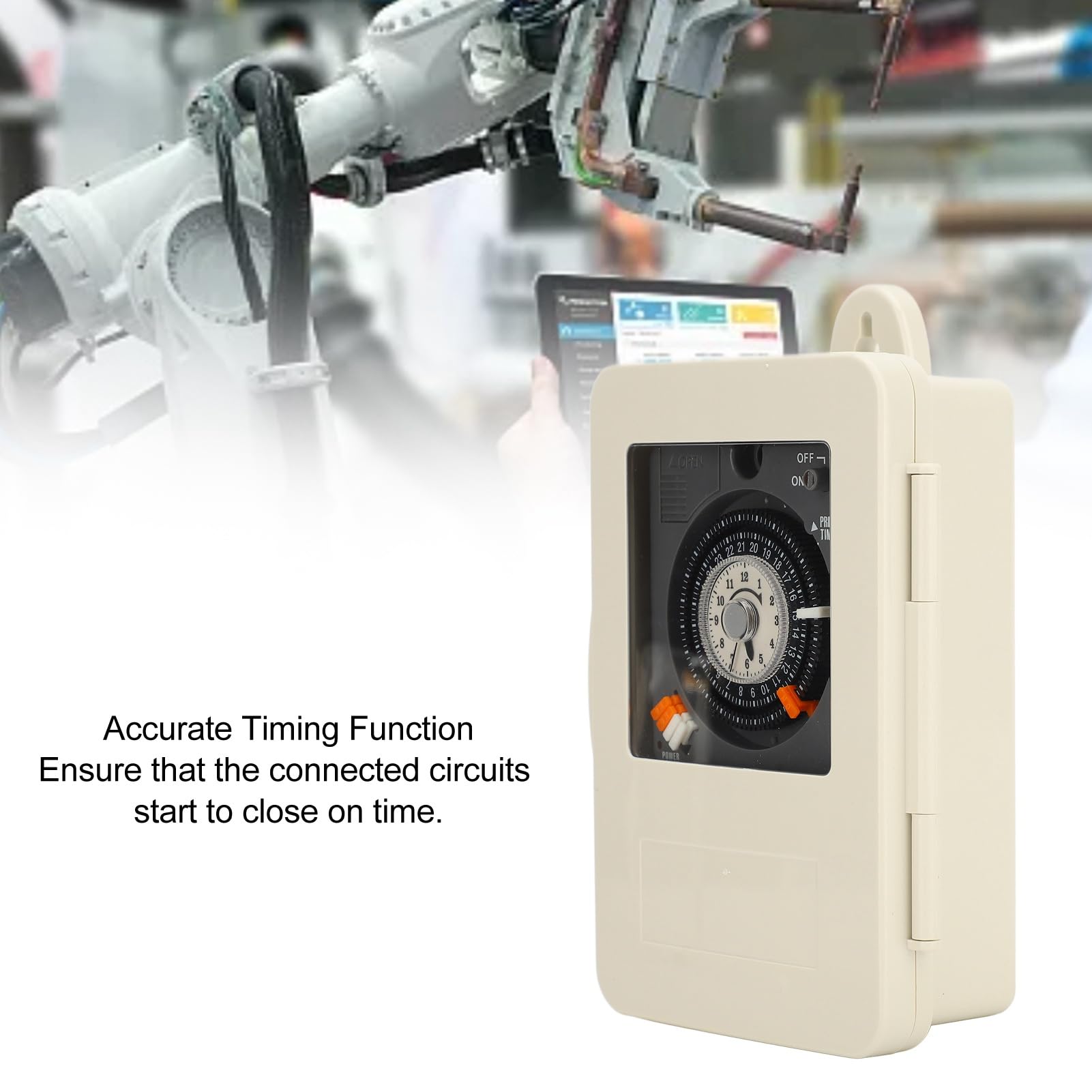 Temporizador Torvex, Temporizador mecánico de segmento programable con 96 pestañas de Encendido y Apagado, Control de iluminación y electrodomésticos para programación Diaria