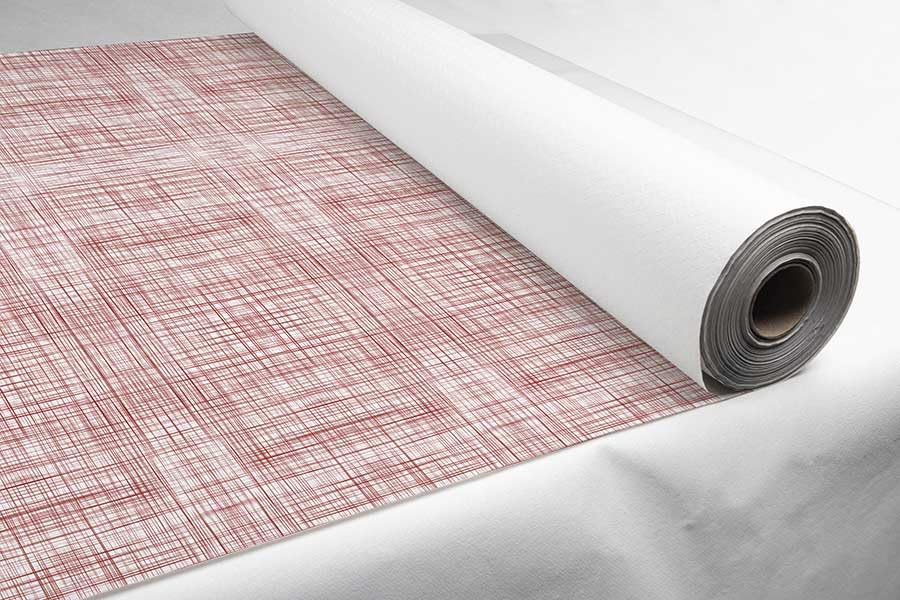 Rollo Mantel de Papel Decorado 1,2x100 m | Gramaje 37 g/m² | Desechable, práctico y Decorativo | para hostelería, Celebraciones y Eventos Especiales | Decorado Urban Burdeos