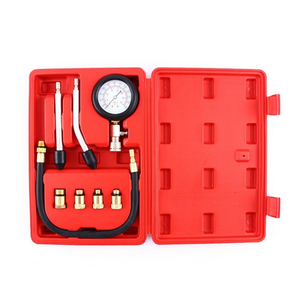 Petrol Engine Compression Tester Kit, 0-300 PSI, Multi - Adapter Set, Portable Case - Accurate Readings, Durable Construction, for Cars and Motorcycles
