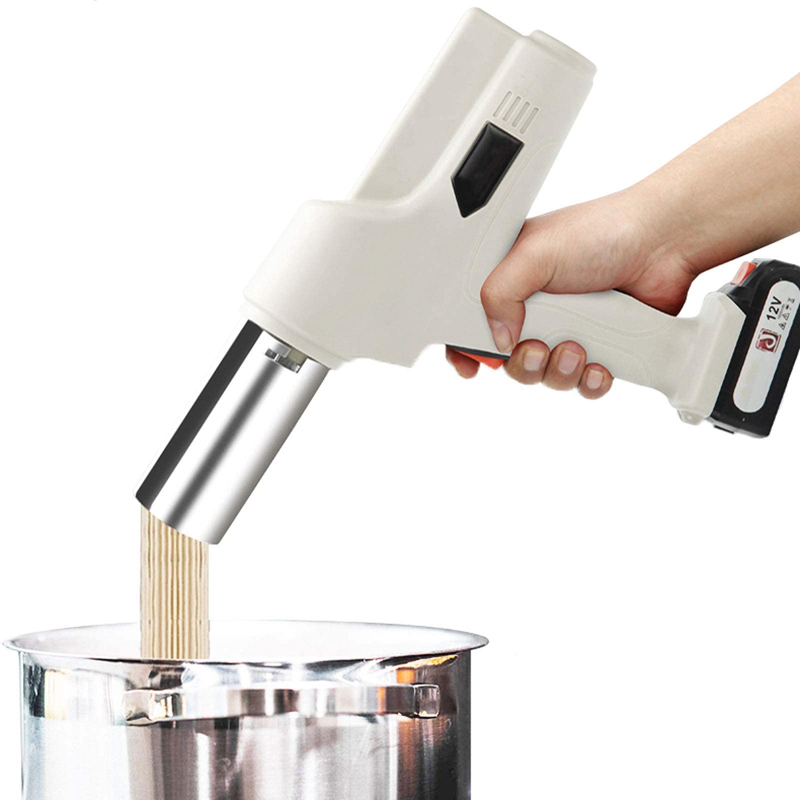 Portable Pasta Noodle Maker, Handheld Electric Pasta Maker Stainless Steel Ramen Noodle Machine with 3 Noodle Mould for Making Spaghetti, Fettuccine