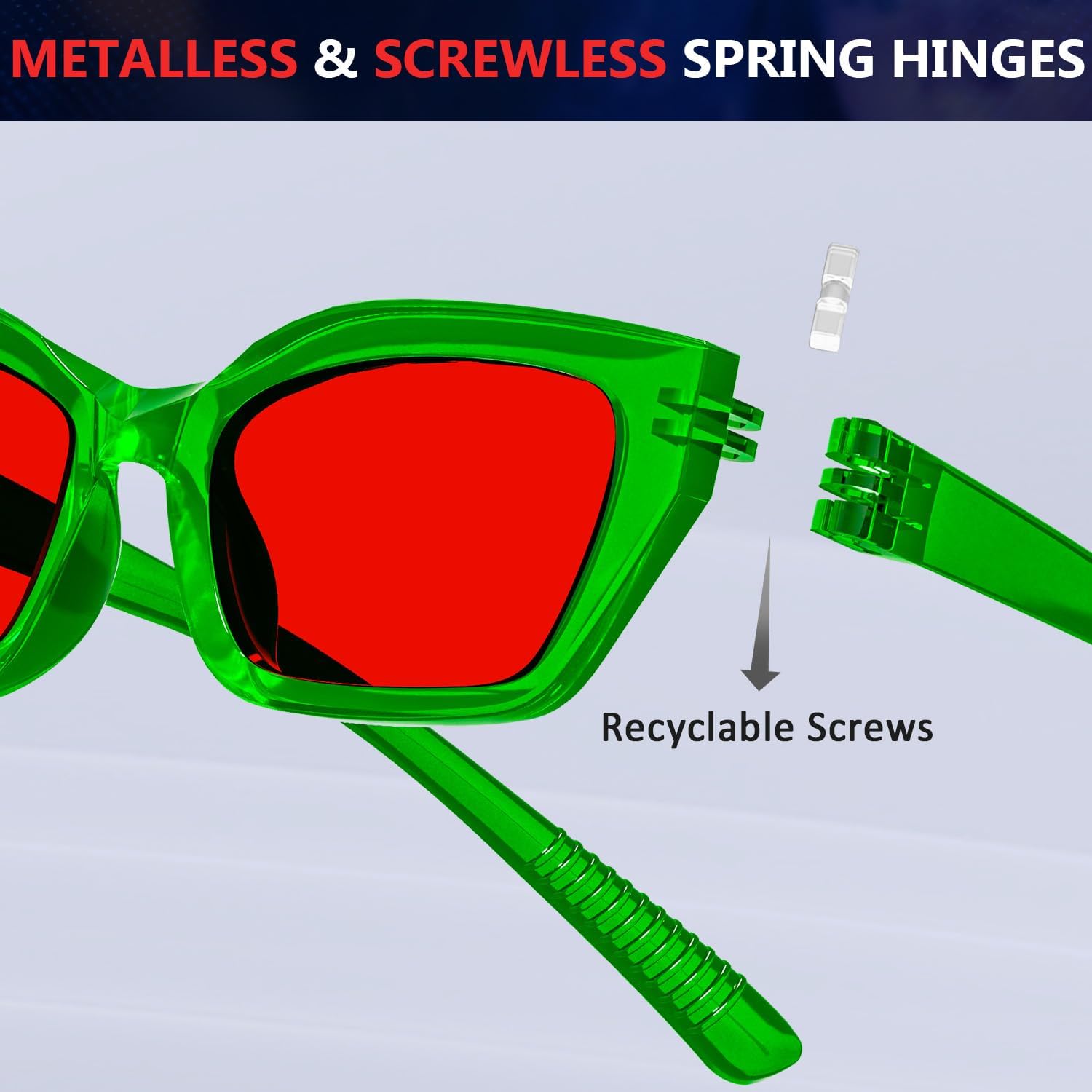 Eyekepper Women Blue Light Blocking Glasses Metalless Screwless Spring Hinges for Computer Gaming