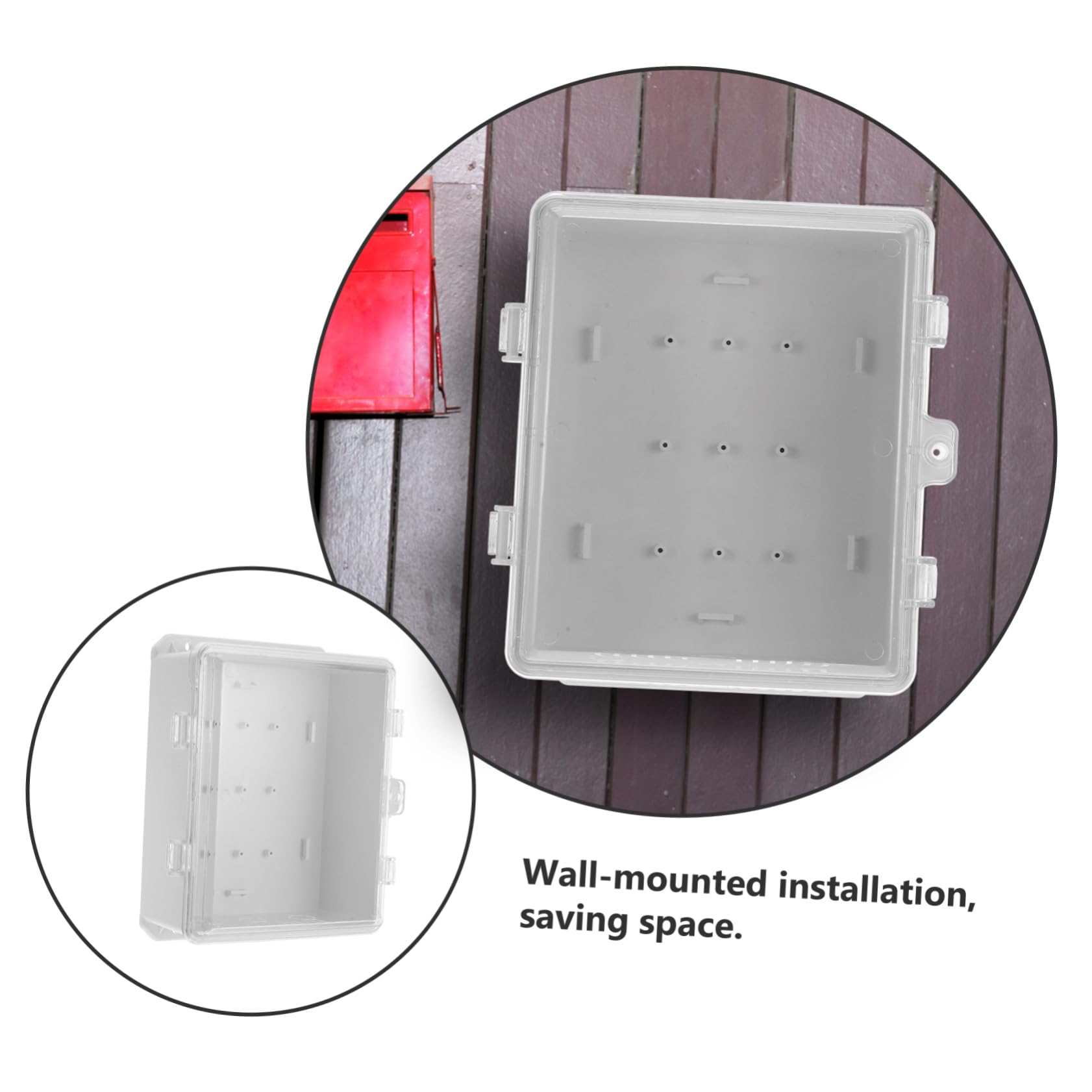 Scatola Installazione Facile e Pannello Trasparente Ip65 di Derivazione Stagna in Abs Bianco Manutenzione Semplice per Collegamenti Elettrici Esterni