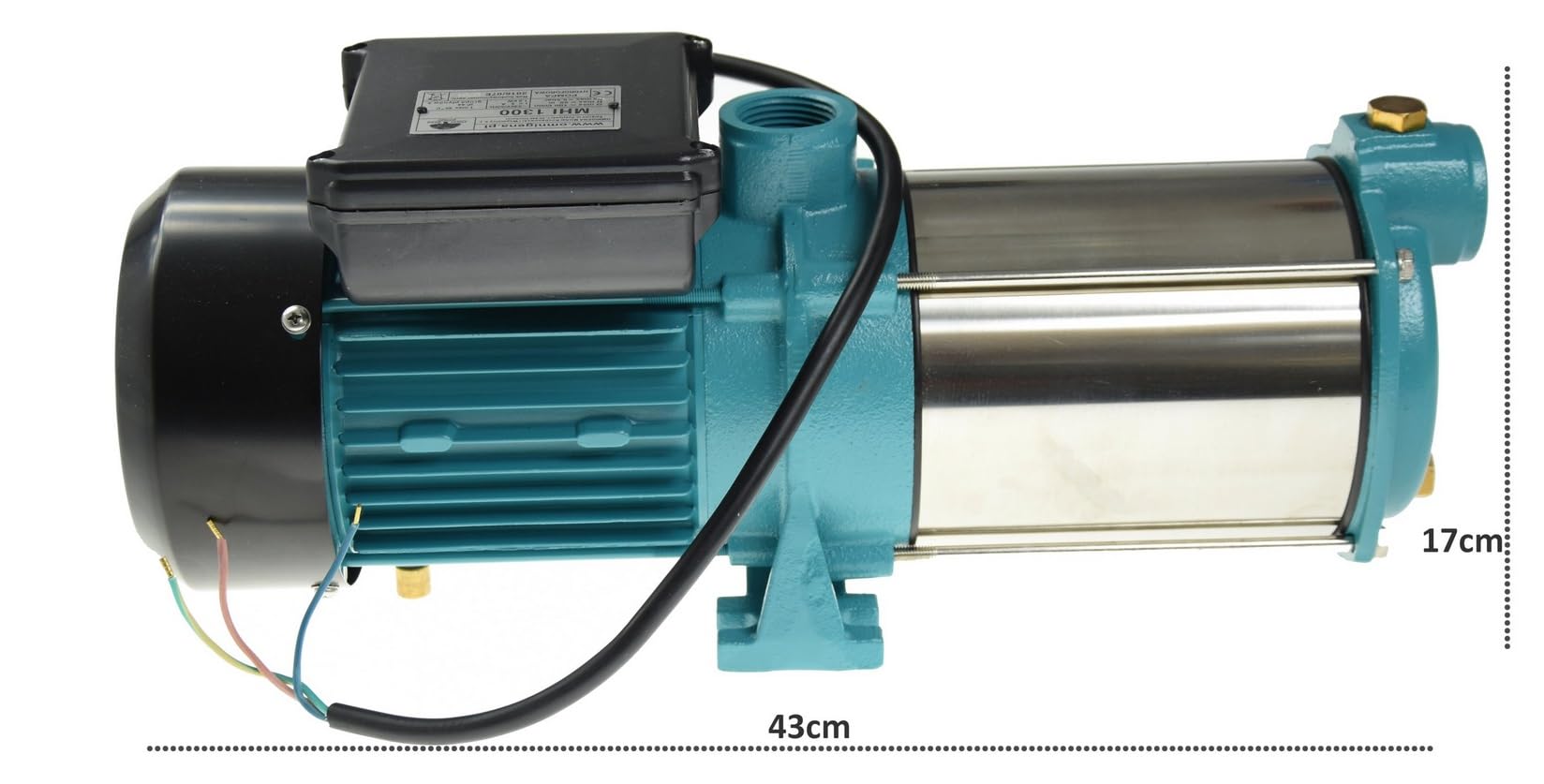 Kreiselpumpe Jetpumpe Gartenpumpe MH 1300 INOX; 1300 Watt 6000 L H 55 Bar