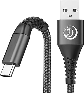 USB C Charger Cable 2M 2Pack 3.1A USB to USB C Cable Type C Charger Cable Fast Charging Braided Lead for Samsung Galaxy S22 S21 S20 S10 S9 S8 A13 A12 A53, Huawei P30 P20, Google Pixel 7 6, PS5, Switch
