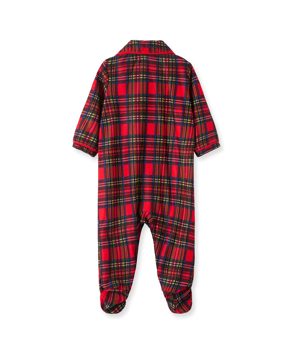 Little Me Clothes for Baby Boys' Romper Sleeper Plaid Footie, 6M
