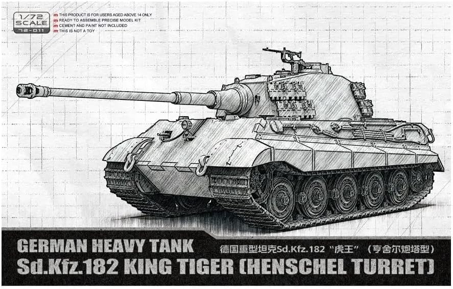 72-011 1/72 German Heavy Tank Sd.Kfz. 182 King Tiger (Henschel Turret) Kit