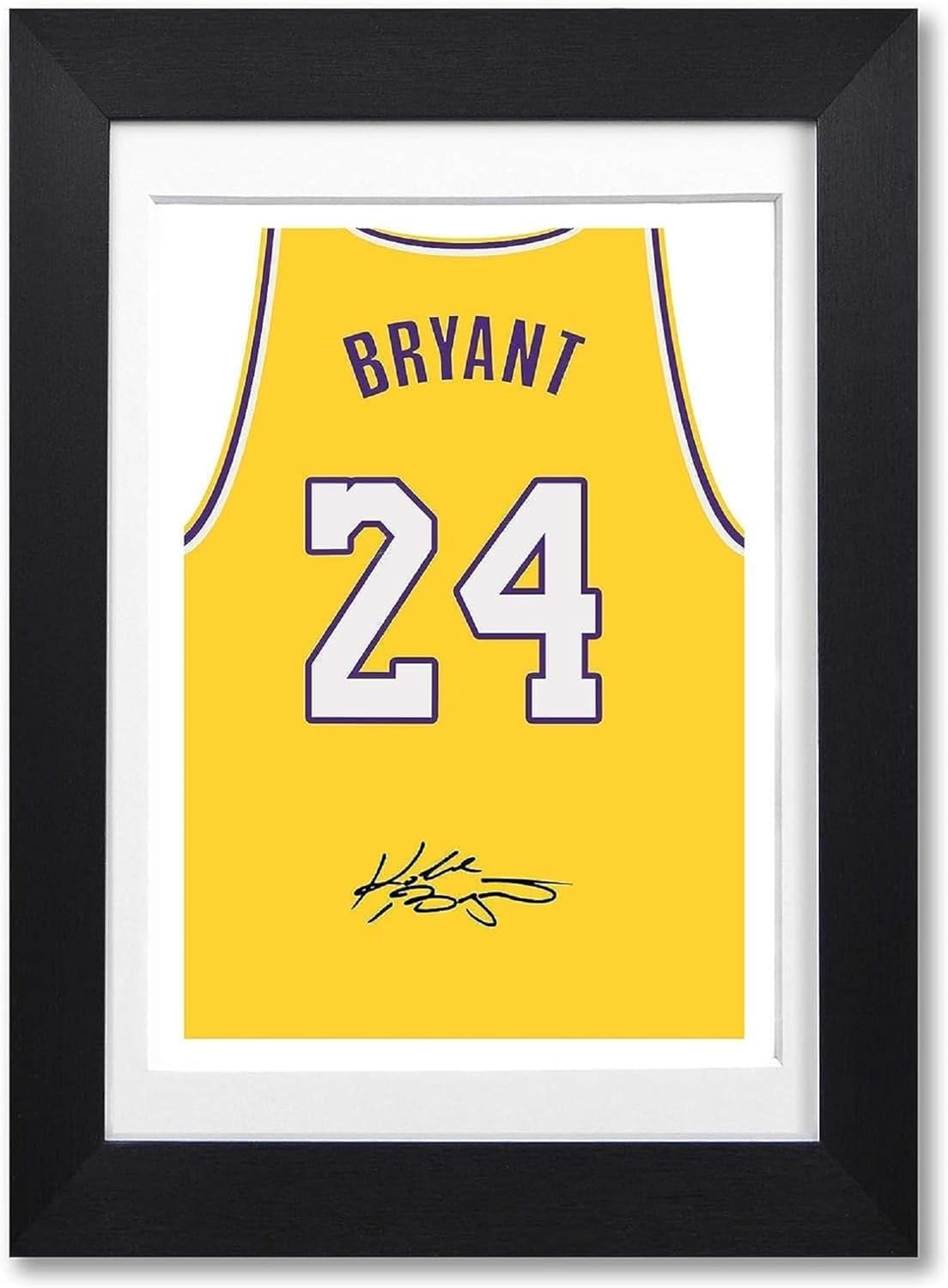 Kobe Bryant LA Lakers Signed Autograph A4 Poster Photo Framed Memorabilia Gift NBA Los Angeles Basketball Legend L.A. (A3 Poster Only)