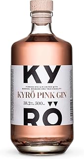 Kyrö Pink Gin, 50cl - 38.2% ABV Finnish Gin Made with 100% Rye and Local Botanicals for the Ultimate Gin and Tonic - Refreshing Gin with Fresh Berries and Rhubarb