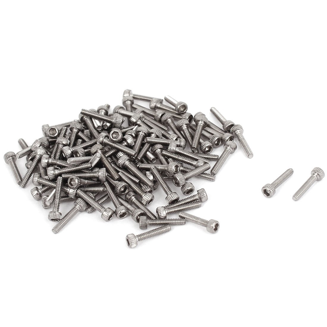 M1.6x8mmx0.35mm Stainless Steel Hex Socket Head Cap Screws 100 Pcs