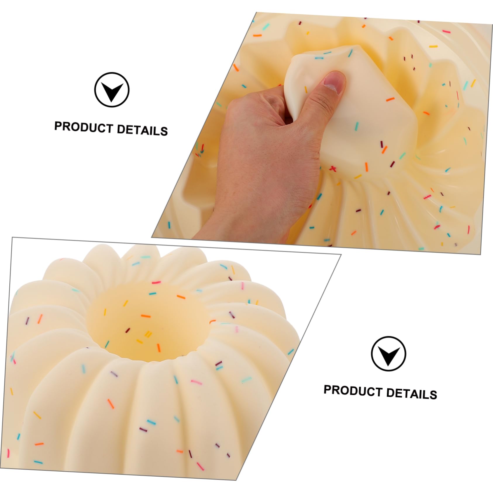 LIFKOME Stampo Rotondo in Silicone per Dolci Struttura a Spirale e Bordo Rinforzato, Facile da Pulire, Adatto per Dolci e Biscotti in Casa o Pasticceria Professionale