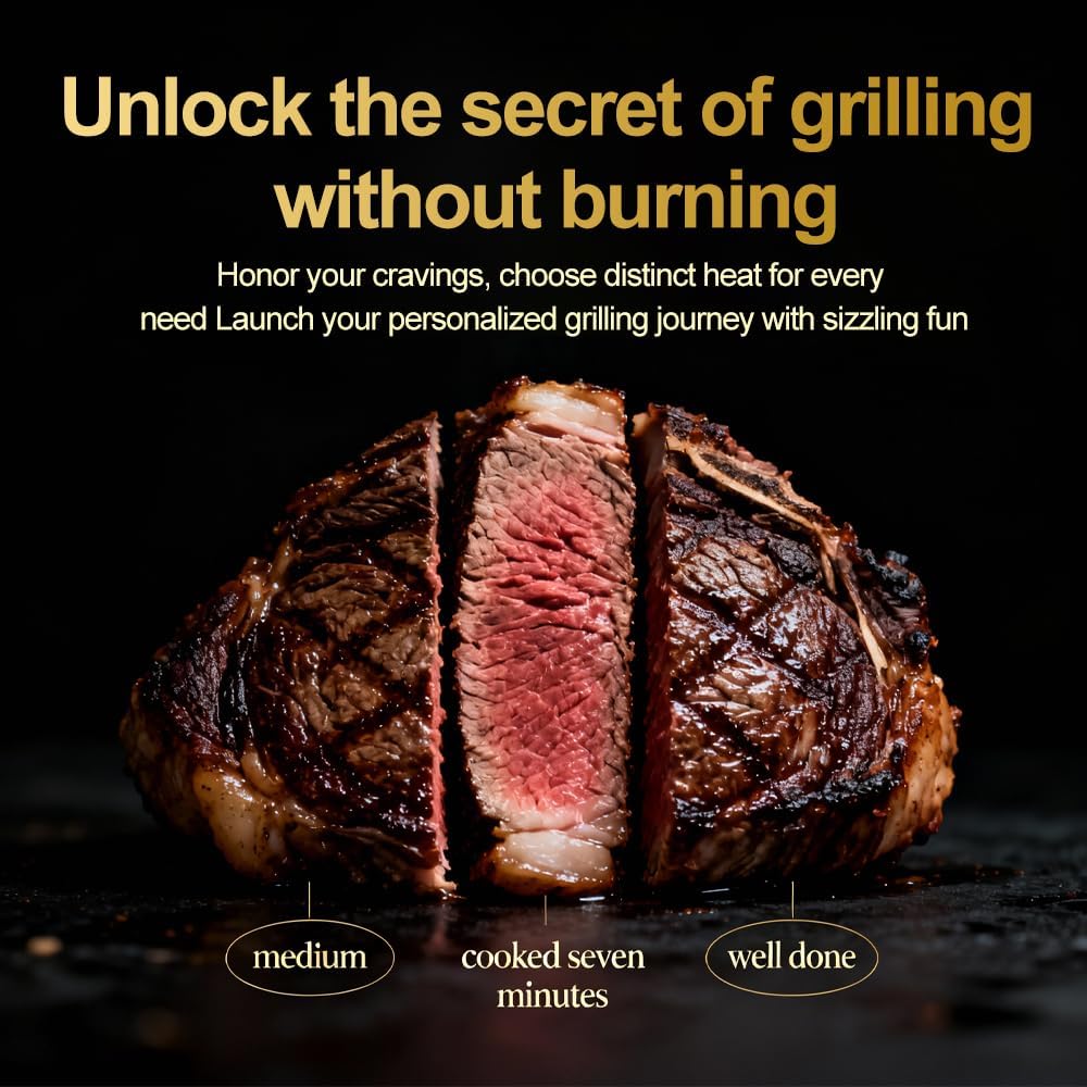 2250W Electric Grill and Hot Pot Combo, 29 x 9.5 Inch Smokeless Indoor BBQ Grill with Easy to Clean, Dual Zone Temperature Control, Includes Food Tongs, Oil Brush, Soup Spoon, Strainer Black