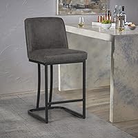 Vista 60 de Sophia & William Taburetes de bar de 24 pulgadas para isla de cocina, taburetes de bar de altura de mostrador con respaldo, sillas de bar modernas