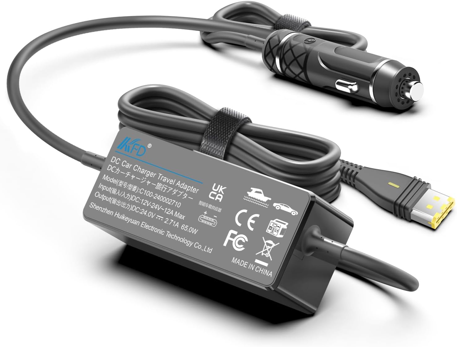 24V 2.71A 65W Car Charger 12V-24V DC Adapter for ResMed AirSense 11 AirMini AutoSet Elite CPAP Power Supply ResMed Air11 S11 39205 E1399 390000 390010 R390-7230 Mini DC Converter Power Cord Cable