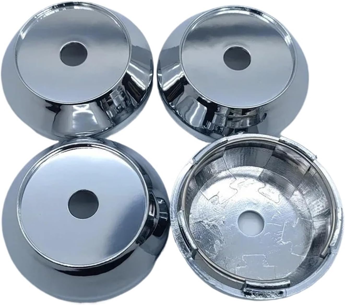 100PCS 65mm Wheel Hub Caps Raised Blank Universal ABS Tire Rim Wheel Center Covers Replacement Car Accessories(Black)