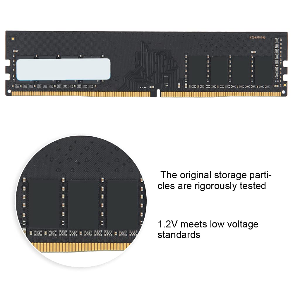 Bewinner Modulo di Memoria Desktop DDR4 da 16 GB, Stick RAM PC4 da 2666 MHz / 2400 MHz, Bassa Tensione 1,2 V, Contatti Dorati per PC da Gioco, Aggiornamento Computer da Ufficio (2400MHZ)