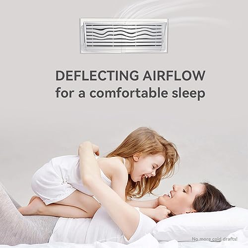 Miniatura 6 de Deflector de ventilación ajustable para aire acondicionado, techo, pared, piso, 9 a 16 pulgadas de ancho, zócalo, magnético, bloqueador de calor y