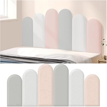Upholstered Wall Panels, Peel and Stick Headboard, 3D Kids Anti-Collision Wall Stickers for Bedroom Playroom Wall DecorColorPink,Size140cm