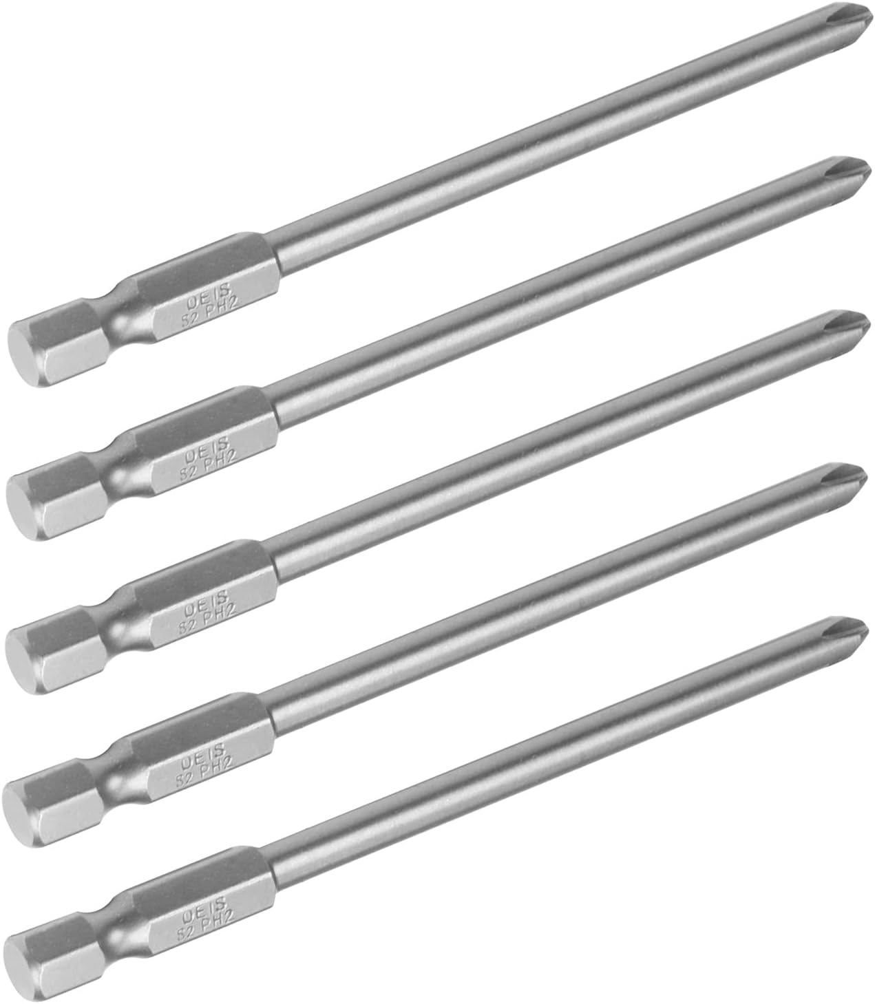 Utoolmart 10Pcs Phillips Screwdriver Bits, 4 PH2 Magnetic Cross Screwdriver Bit with 1/4 Inch Hex Shank, S2 Steel for Repair Work, Length: 100mm