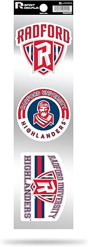 Vista 73 de Rico Industries NCAA - Juego de calcomanías retro de 3 piezas