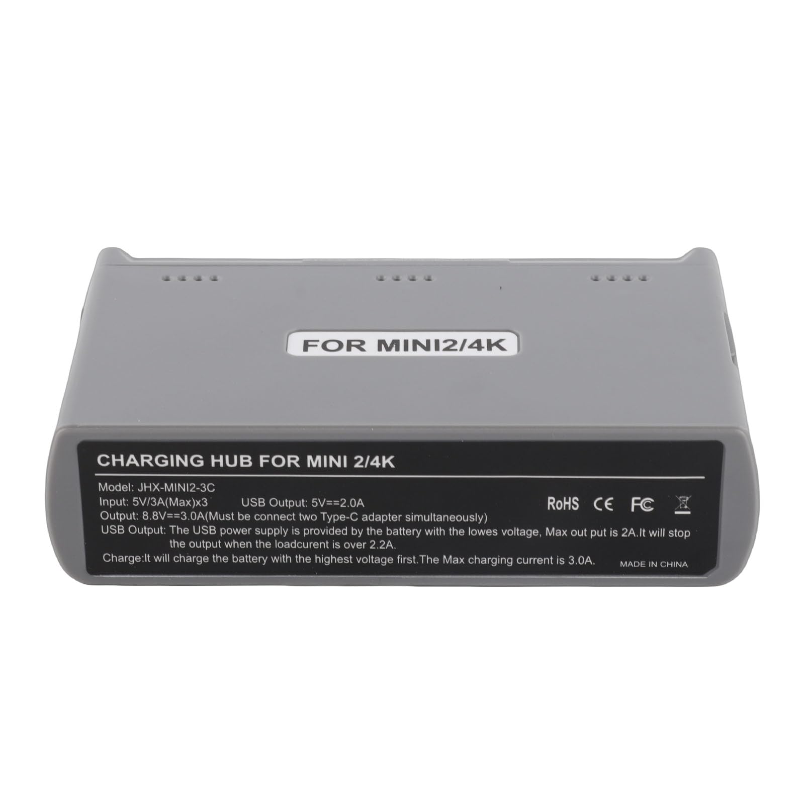 Pongnas Hub di Ricarica per Batterie per Droni con 3 Porte e Doppio Ingresso per Batterie Mini2, MiniSE e Mini2 SE