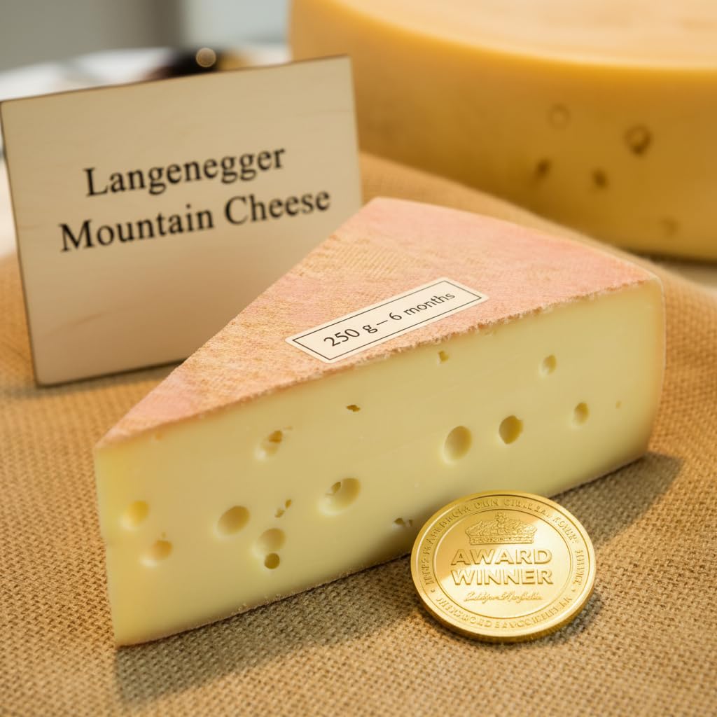 Bregenzerwälder Bergkäse – Mehrfach Gold-prämiert – aus 100% Heumilch – Traditionell handgereift & laktosefrei – Frisch vom Laib geschnitten (1000 g, Würzig (6 Mon.))