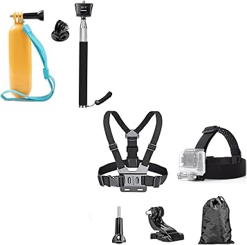 Chest Strap Head Mount Camera Selfie Stick Floating Handle Grip Compatible with Gopro Hero 13 12 11 10 9 AKASO EK7000 Brave 4, DJI Osmo Action 5 pro, ODDV, Pro Xtreme Action Camera