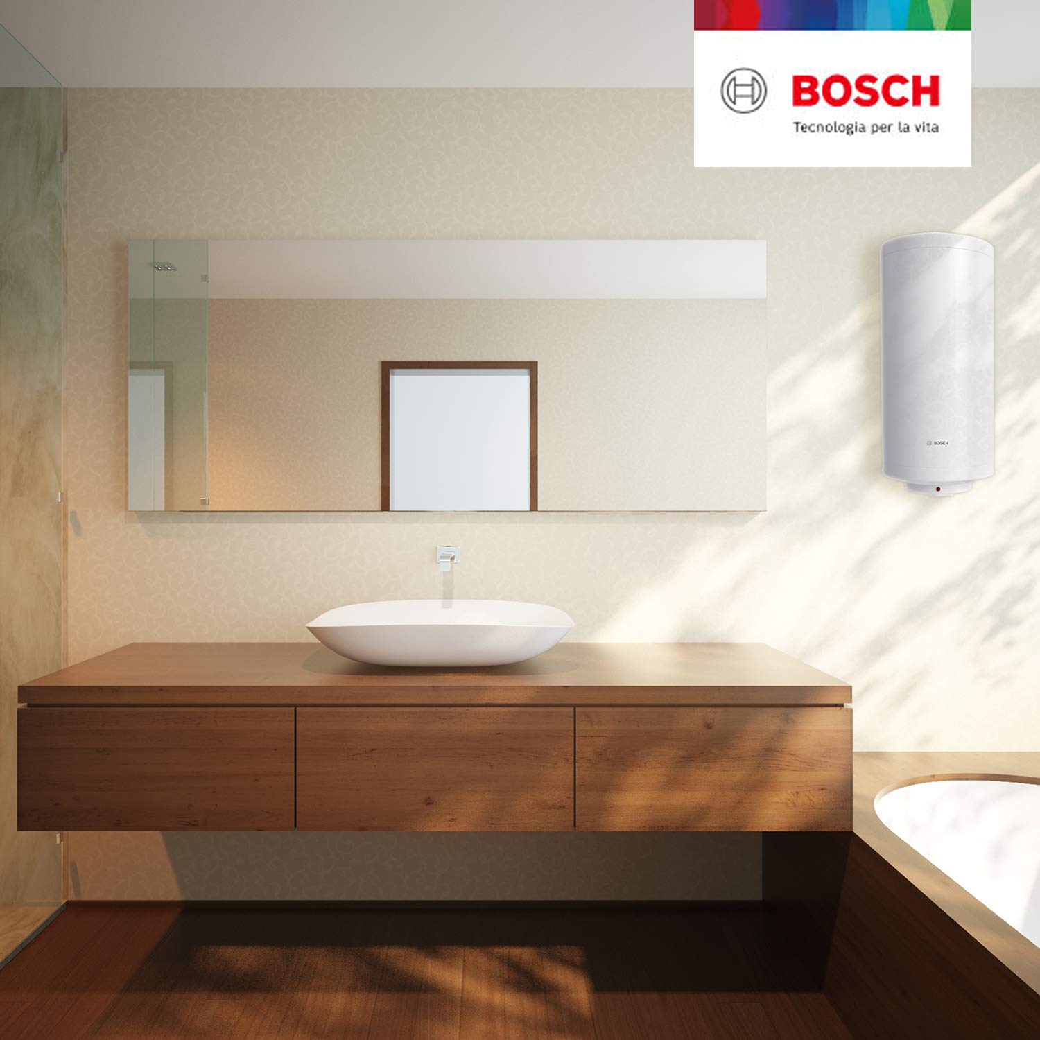Bosch - Termo eléctrico vertical tronic 2000t es080-6 slim con capacidad de 80 litros