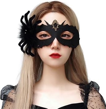 Sup-Coente Masquerade Mask For Women Halloween Female Half Face Costume Mask Gothic Party Ball Mardi Gras Masks