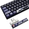 PBT Keycaps - 60% Great Wave Off Kanagawa Japanese Custom Keycaps Set, Cherry Profile for CherryGateron MX Switches, 78 Key Set