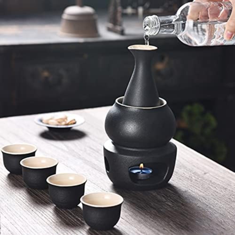 アーネスト　【酒燗器　ぐい呑みセット】熱燗器　日本酒 Amazon.co.jp: Farigrut 日本酒 熱燗器 伝統的な熱燗器 日本酒