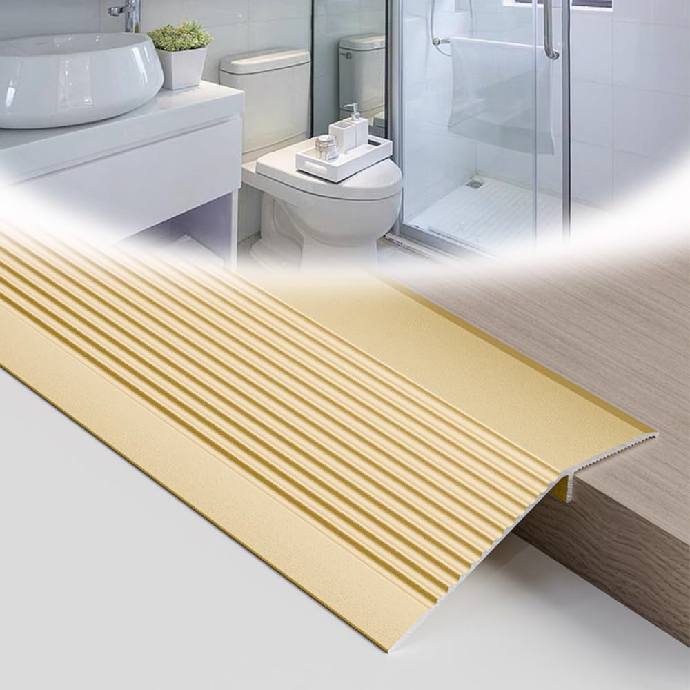 Moldura de suelo de aluminio para puertas con juntas de transición y nivelación de 90cm
