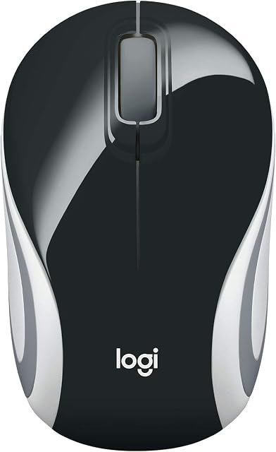 Logitech M187 Ultra Portable Wireless Mouse, 2.4 GHz with USB Receiver, 1000 DPI Optical Tracking, 3-Buttons, PC / Mac / Laptop - Black