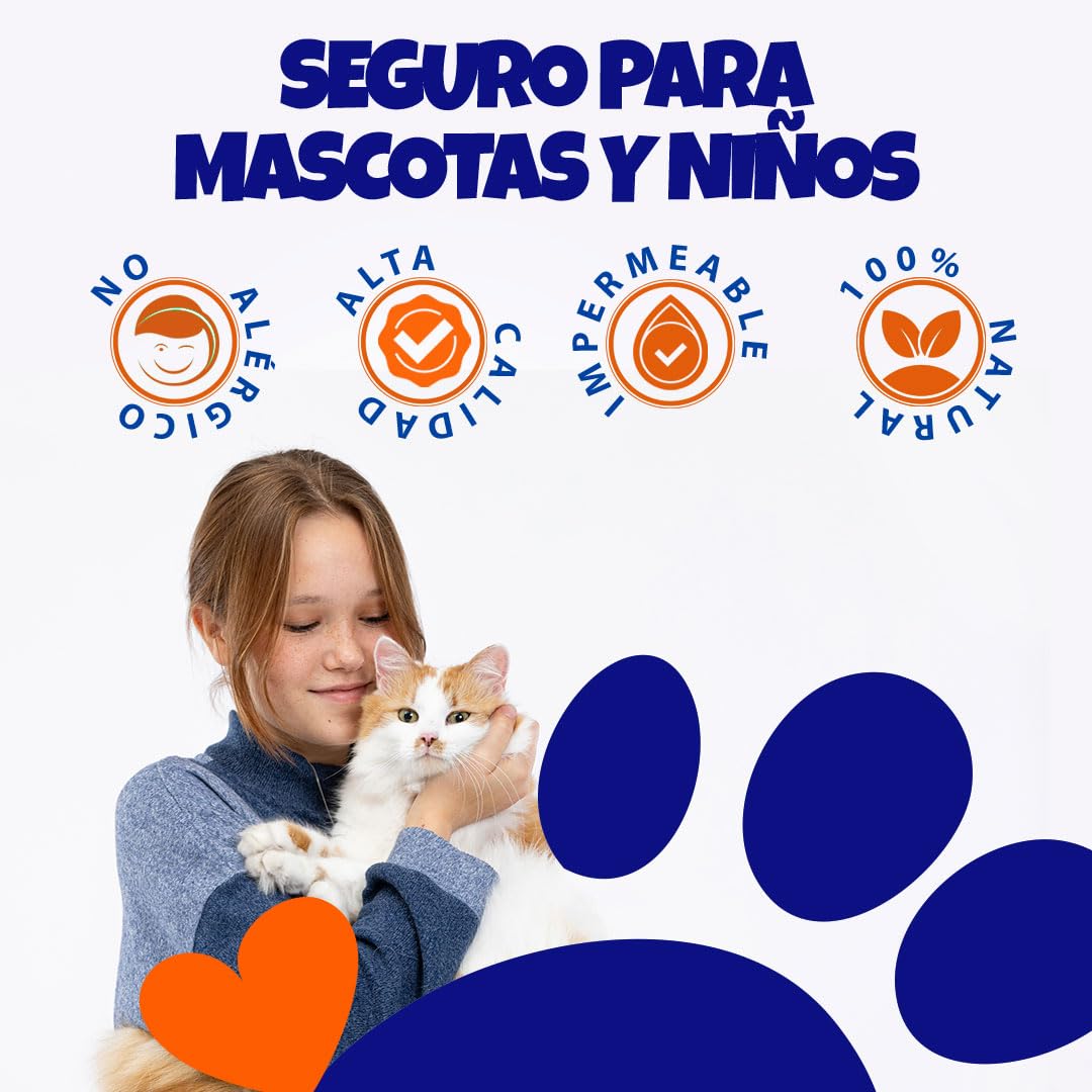 Collar Antiparasitario Gatos - 100% Natural – Protección 8 Meses contra Pulgas, Garrapatas, Mosquitos & Piojos – 38 cm, Impermeable y Ajustable, Uso al Aire Libre (Morado)