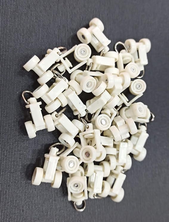 TOLIGHT Curtain Track Runners for M Track, Ivory Colour, 15mm Width, 10mm Wheel Diameter, 50 Pieces-image-25
