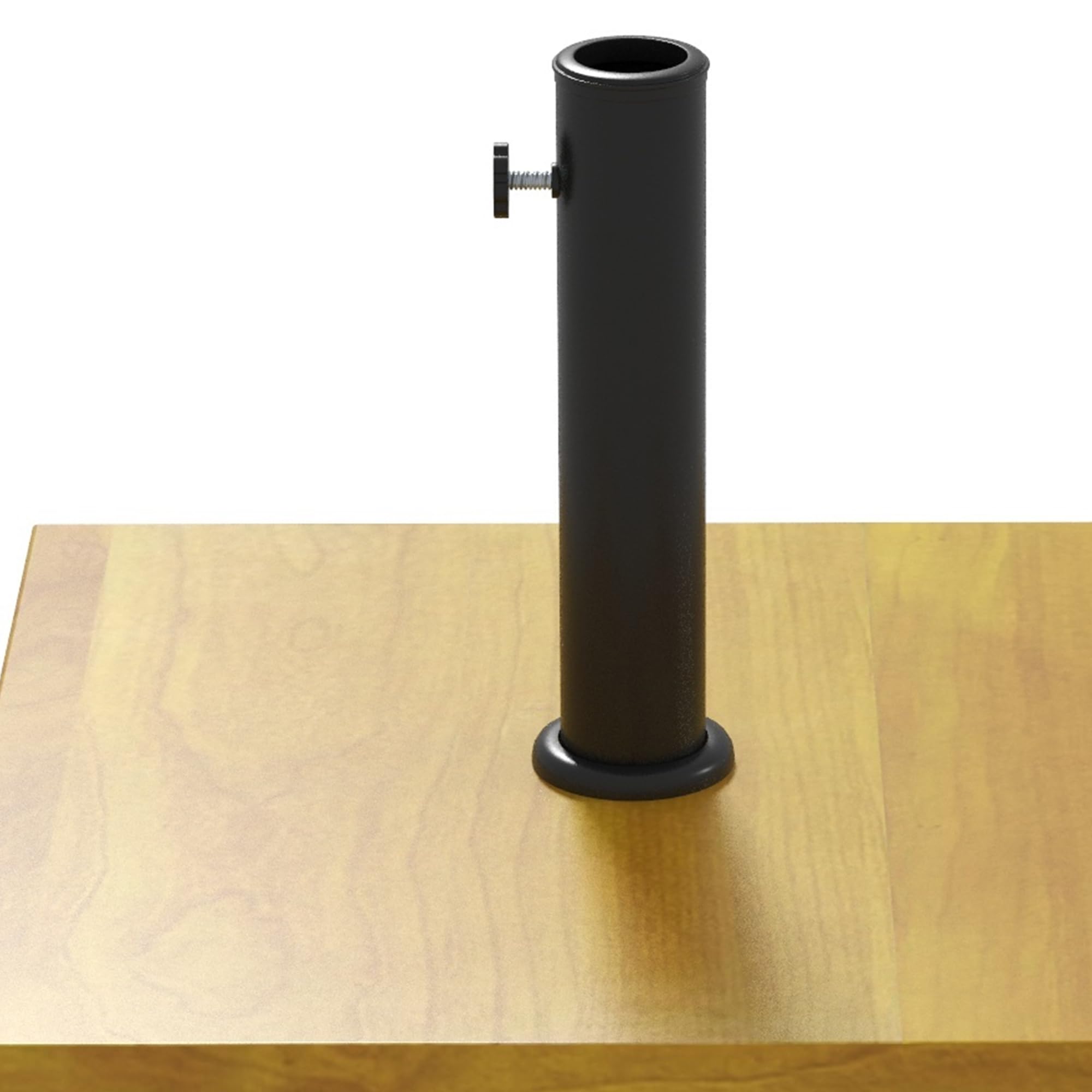 Outsunny Pied de Parasol Carré en Métal 25kg 4 roulettes Ø34/38/48mm | Base de Lestage, Dim. 45L x 45l x 36,5H cm