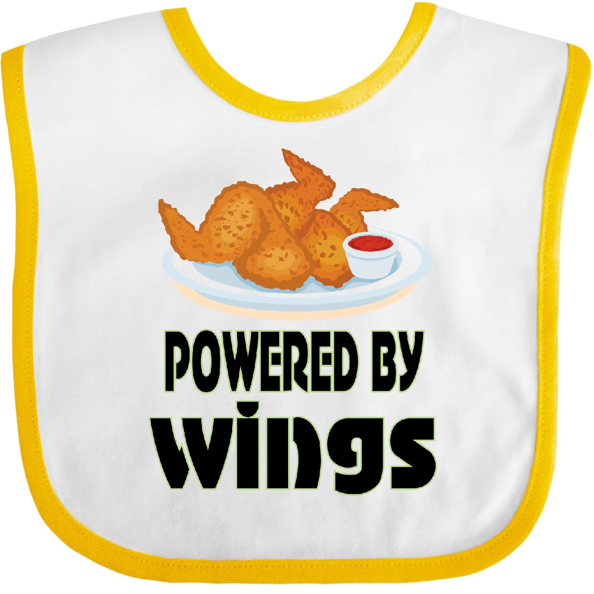 inktastic Funny Chicken Wings Lover Baby Bib Apple ...