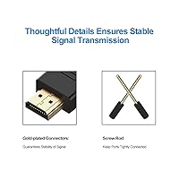 Vista 3 de Rankie Cable HDMI a DVI, macho a macho CL3 clasificado de alta velocidad bidireccional, 6 pies (negro)