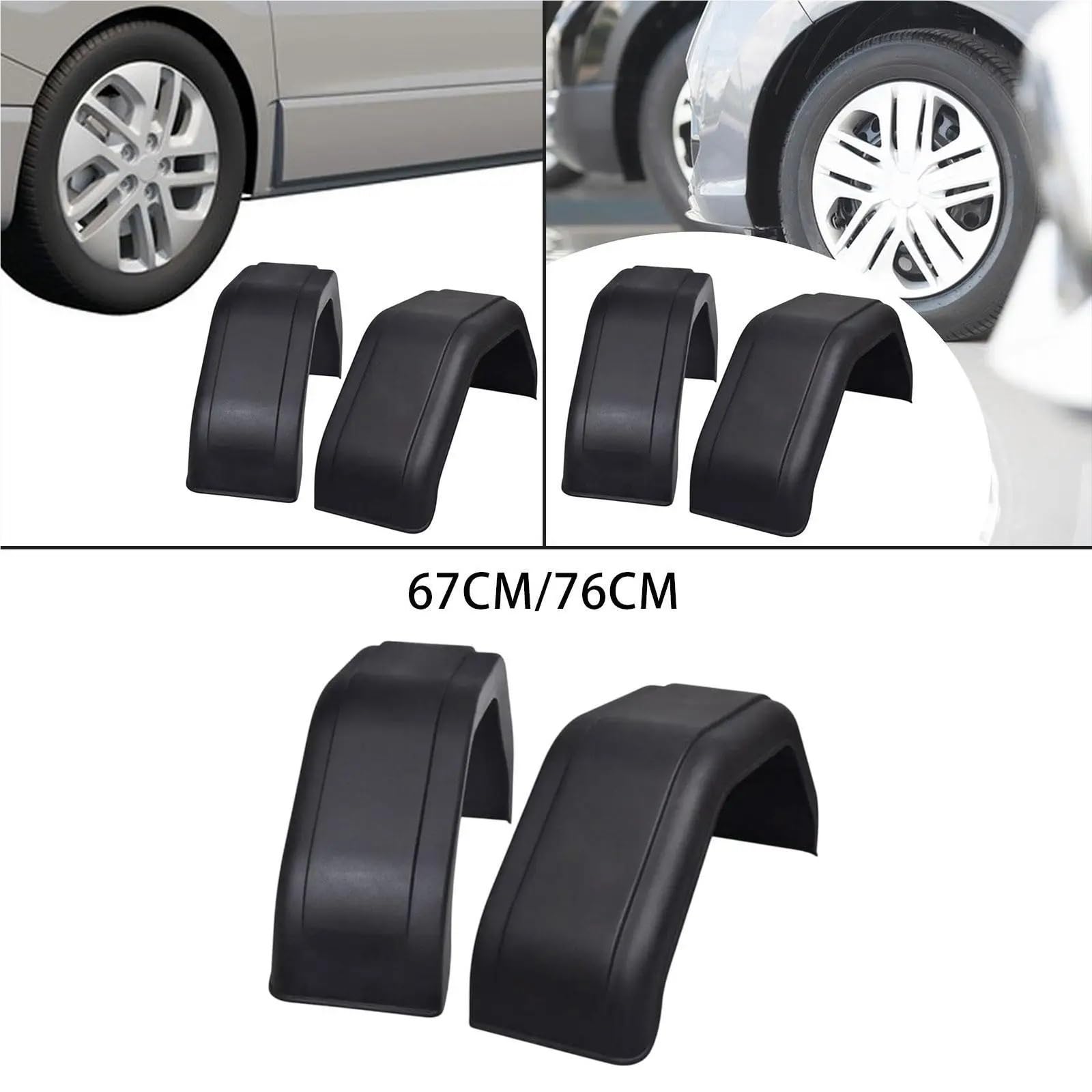 chlapacze do samochodu 2 sztuki Koła przyczepy Błotniki Zamienne części zamienne do przyczep jednoosiowych Prosty montaż(For 14inch 15inch)