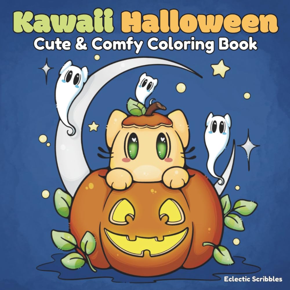 Kawaii Halloween: Cute & Comfy Coloring Book