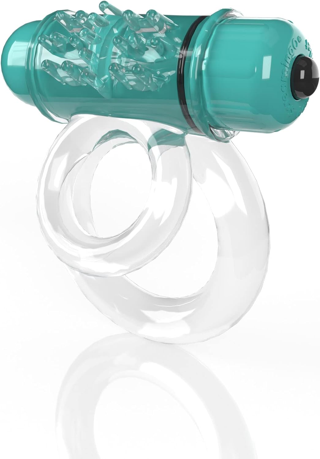 Screaming O Cock Ring for Couples, Vibrating DoubleO 6, Kiwi, 1ct | Dual-ring vibrating cock ring for enhanced pleasure; body-safe SEBS, stretchy fit, 4B motor, reusable battery