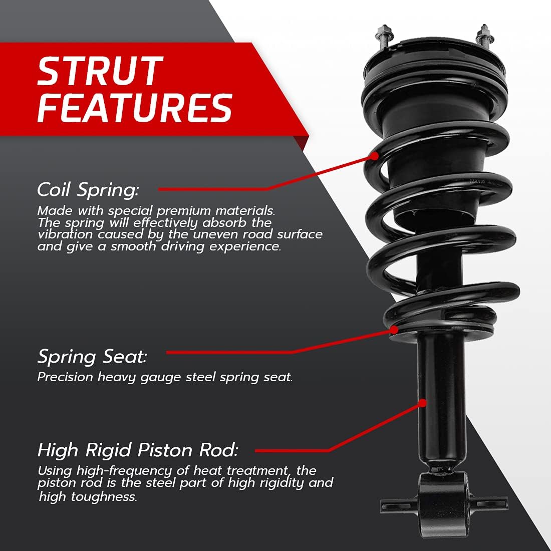 Front Strut and Coil Spring Assembly for 2007 2008 2009 2010 2011 2012 2013 2014 Chevy Tahoe GMC Yukon