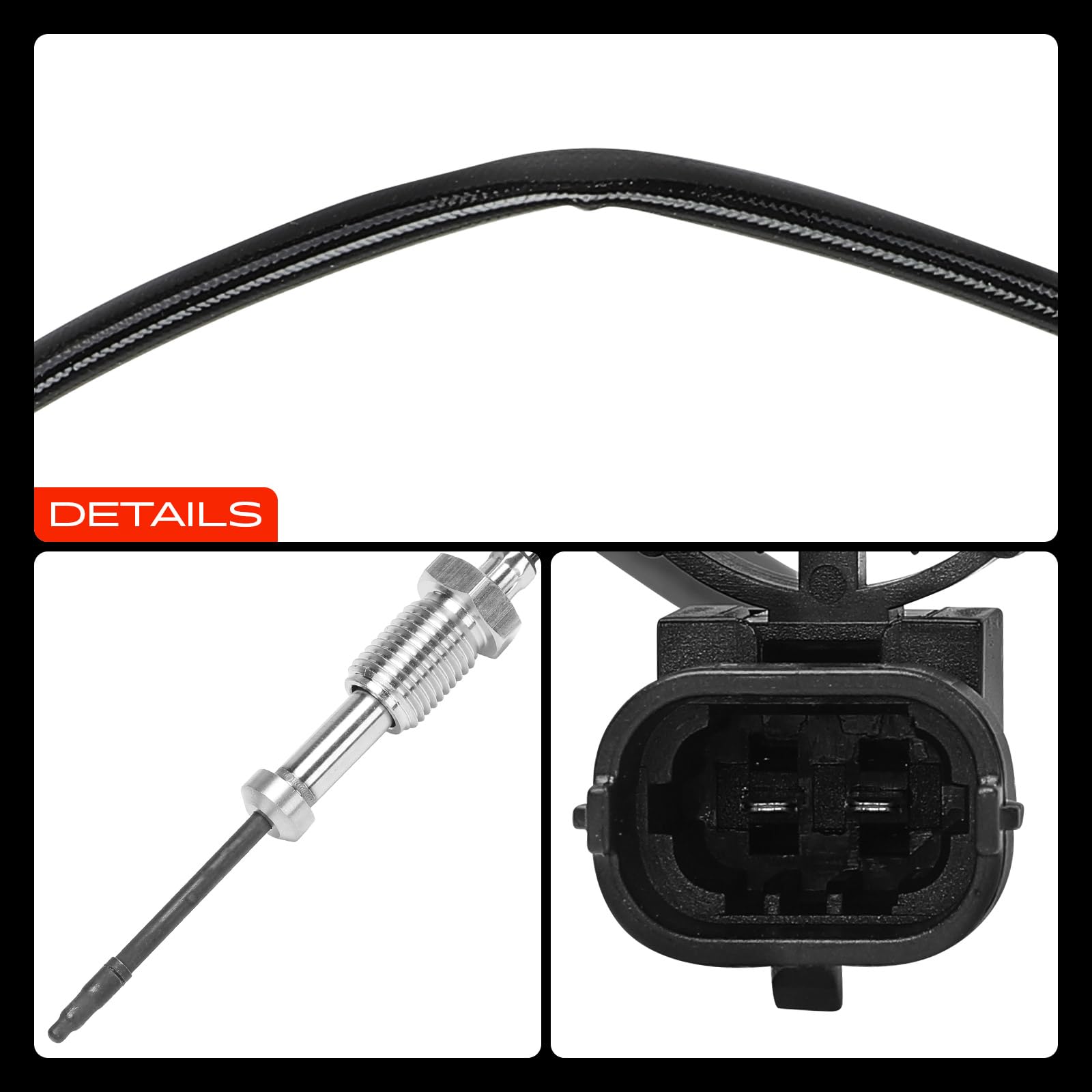 Frankberg Abgastemperatursensor Abgassensor 2-Polig Kompatibel mit Daily Citys Bus Daily VI Kasten Daily VI Pritsche/Fahrgestell Replace# 12450,5801850665
