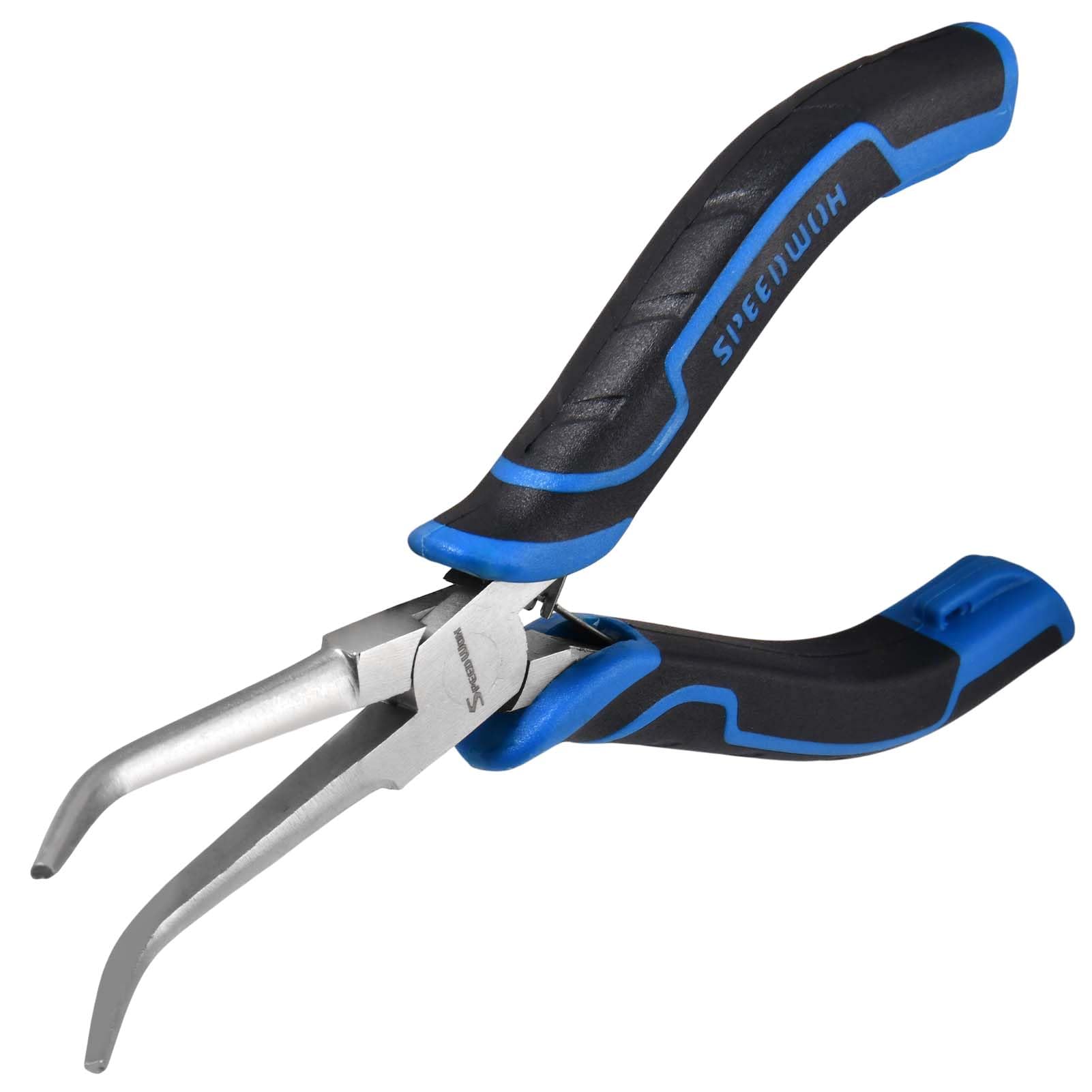 SPEEDWOX Bent Needle Nose Pliers with Smooth Jaw for Jewelry Making Fishing Hook Remover Long Angled Needle Nose Pliers for Jewelry Making, Wire Wrapping and Object Gripping — image 1