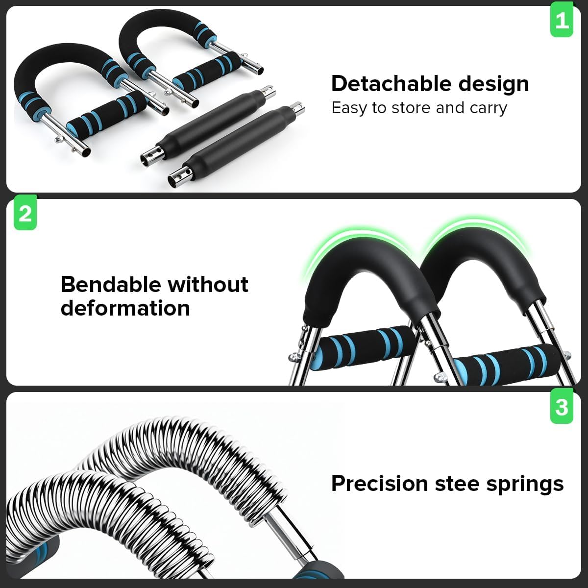 Twister Arm Trainer, PowerTwist Arm Trainer, regulowany wzmacniacz przedramienia, sprzęt do ćwiczeń ramion, sprzęt do treningu klatki piersiowej, przenośny opór sprężynowy do sprzętu treningowego w
