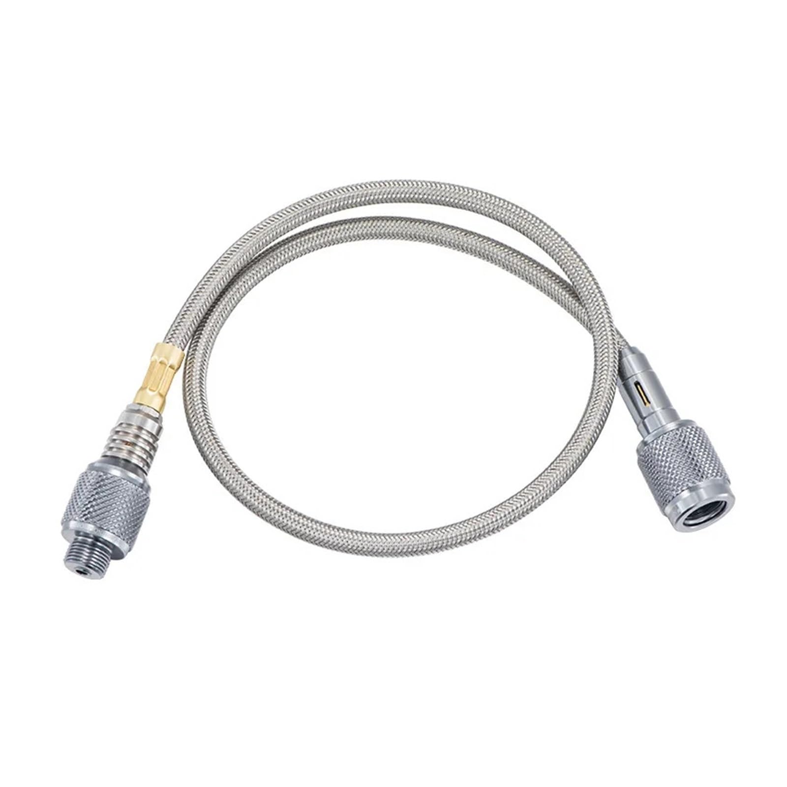 Gasanschlussleitung Edelstahl-Gewebeschlauchpaket 0,5/1 m Outdoor-Camping-Gaskartuschen-Wanderkocher und Zubehör-Adapter-Verlängerungsschlauch(0.7m hose with valve)