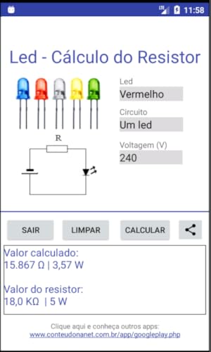 LED - Calculadora do Resistor