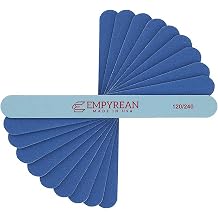 Empyrean Premium Nail Files | Made in USA | Coarse 120/240 Fine | Professionals Choice | Disinfectable Washable Reusable | Blue